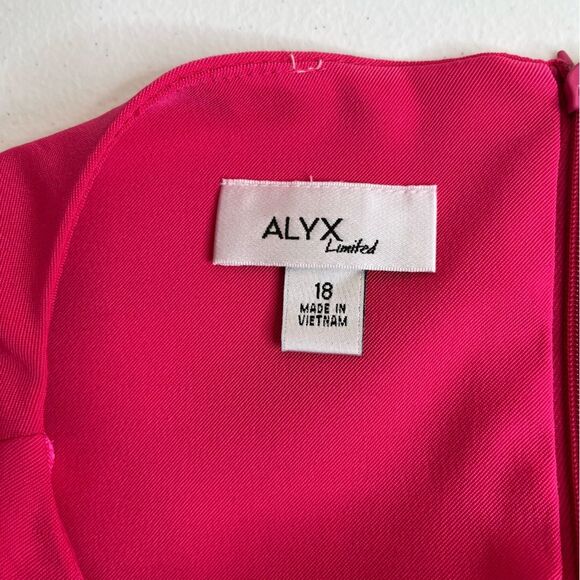 Alyx Limited Pink Sleeveless Sheath Dress Back Zip Flattering Seaming Women 18 - Picture 7 of 13